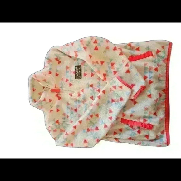 Eddie Bauer Youth Fleece Pullover with Geometric Print - Picture 1 of 3